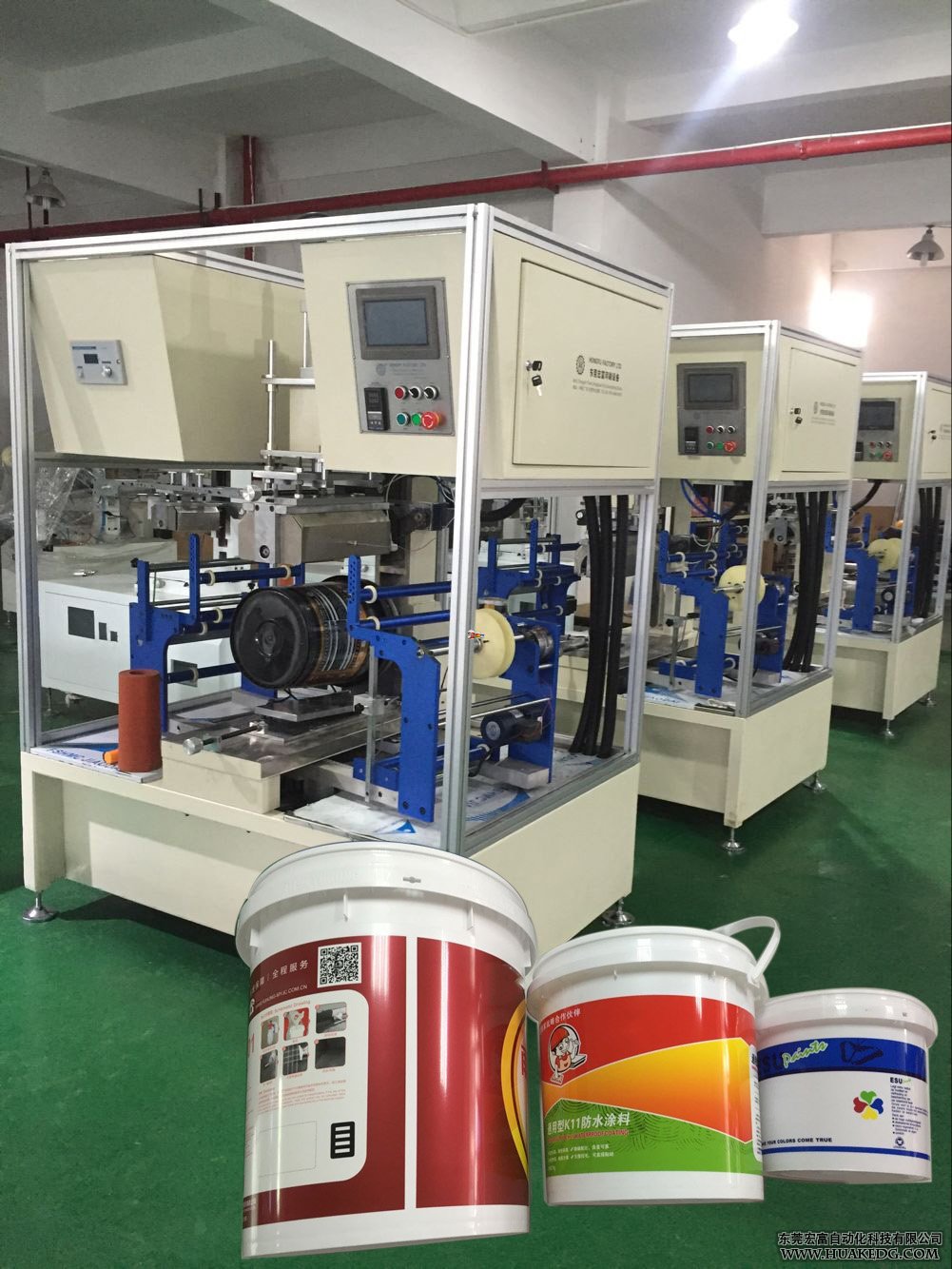 PLC Control Automatic Plastic Bucket Heat Transfer Printing Machi
