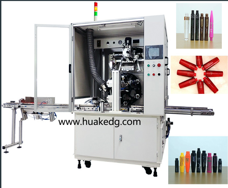 Hot Stamping Machine on Cosmetic Bottles