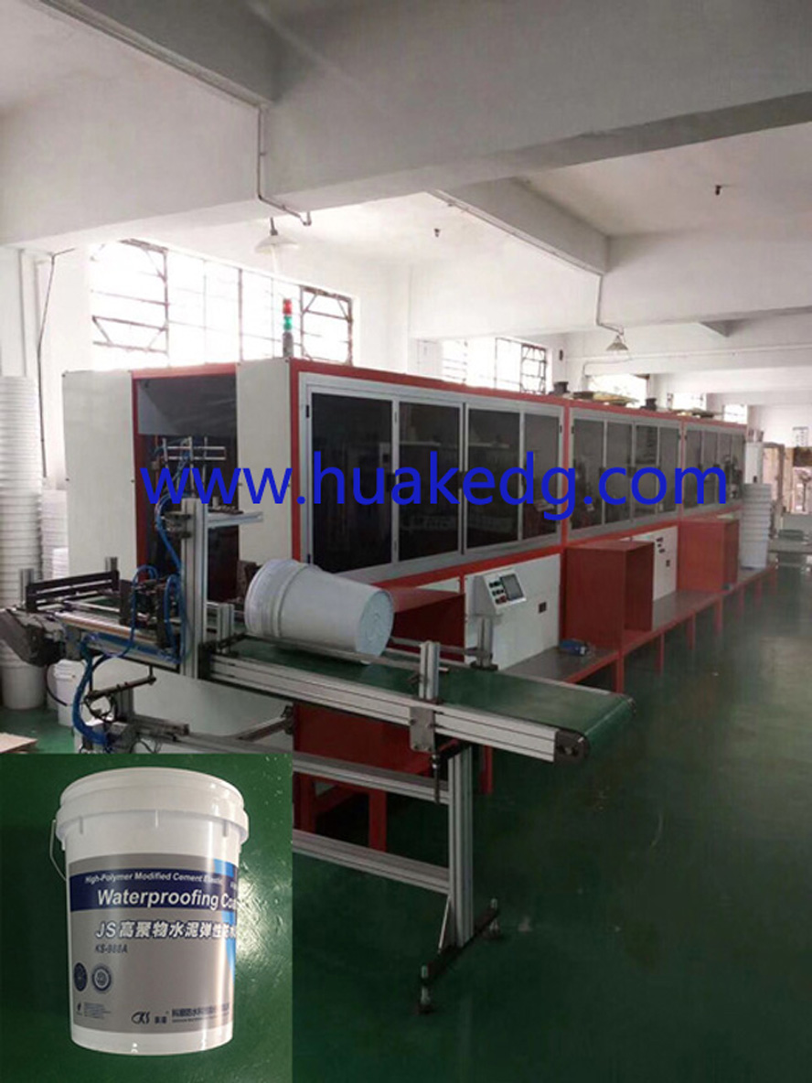 Automatic 4 Colors Screen Printing Machine on Plastic Buckets