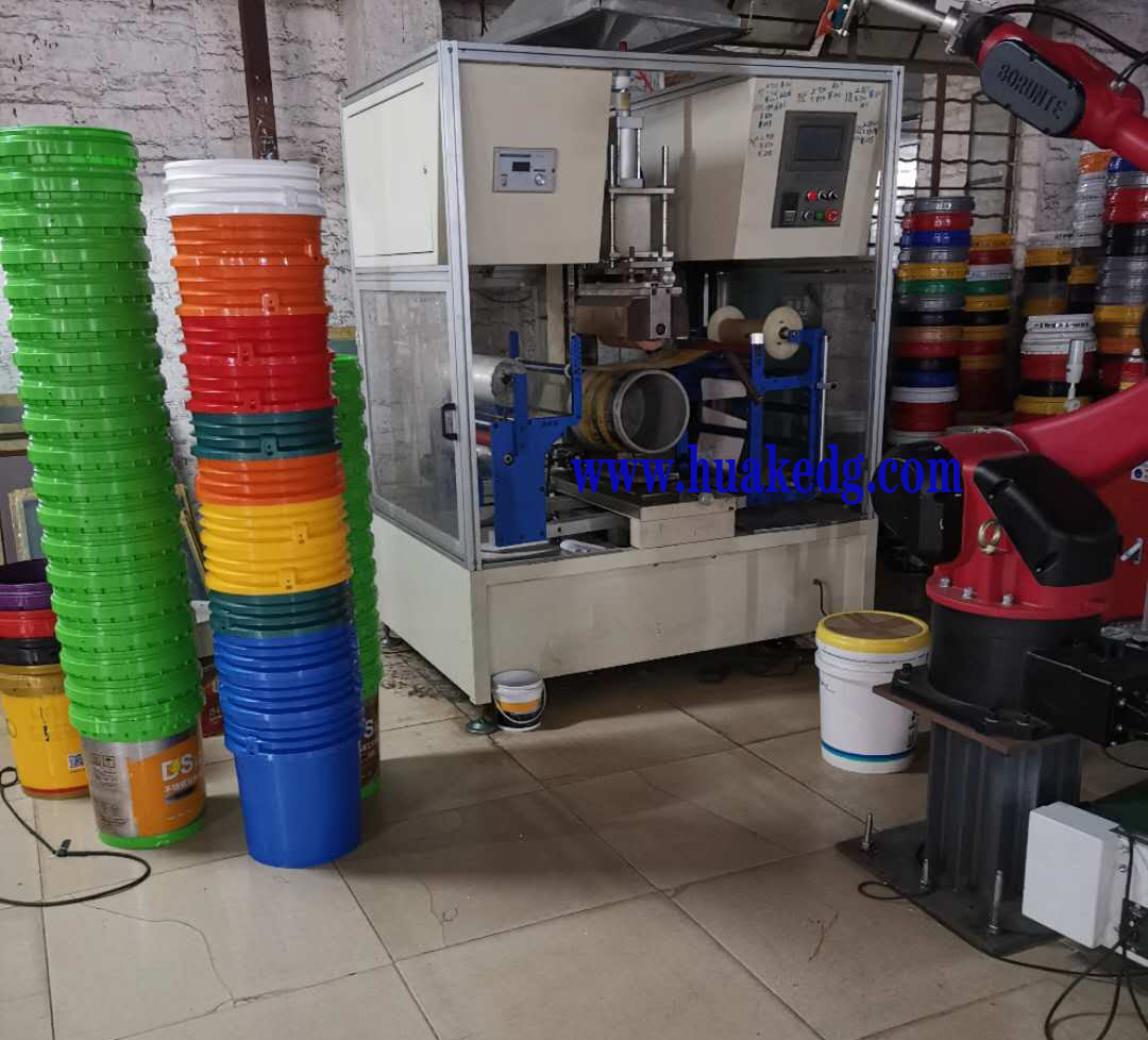 Automatic Hot Stamping Machine on Plastic Buckets